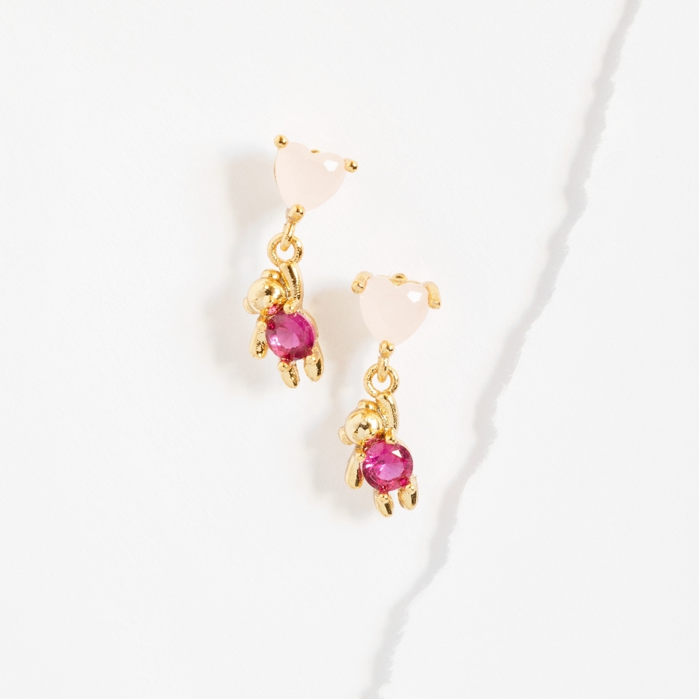 Tiny Teddy Bear Studs (S925)